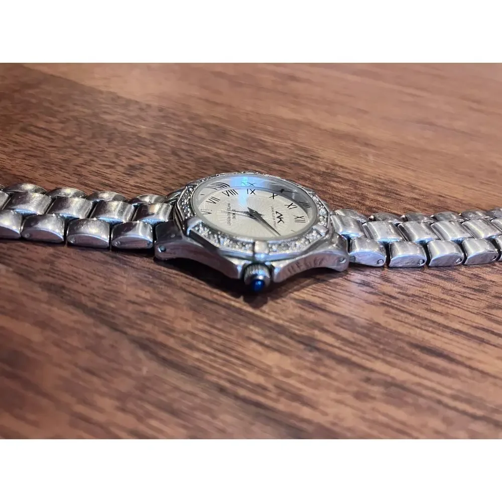 Anne Klein Sport‎ Watch Women Silver Tone New Battery 7